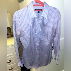 Banana Republic - button down with ruffle detail